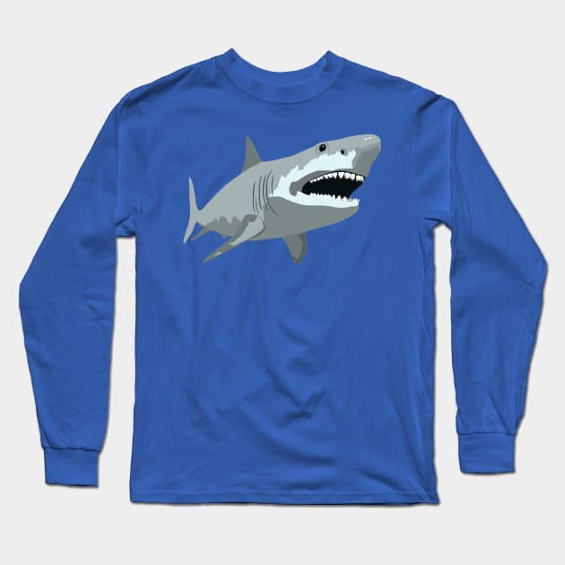 Shark Long Sleeve T-Shirt by ElviaMontemayor